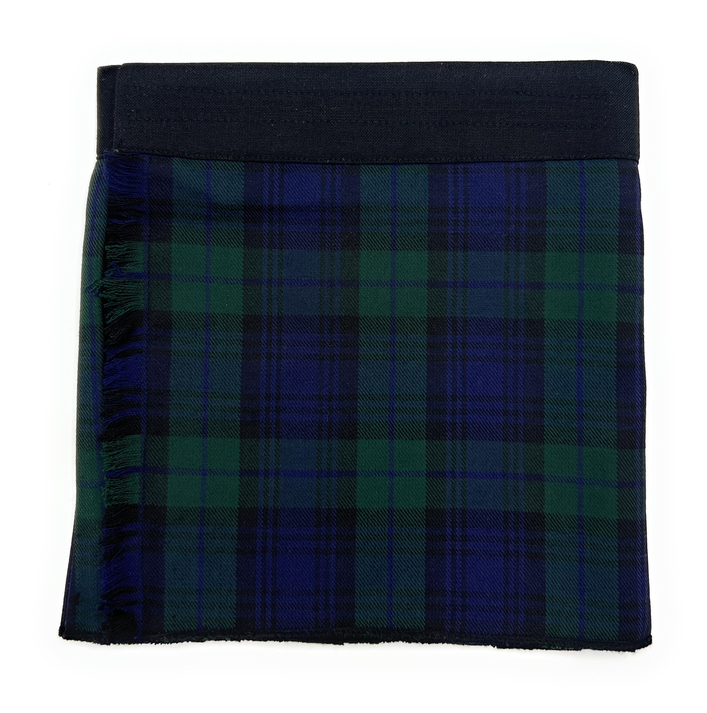 Baby Tartan Kilt, Adjustable Waistband, Newborn to 4 Years, Unisex (Black Watch, 6-12 Months)