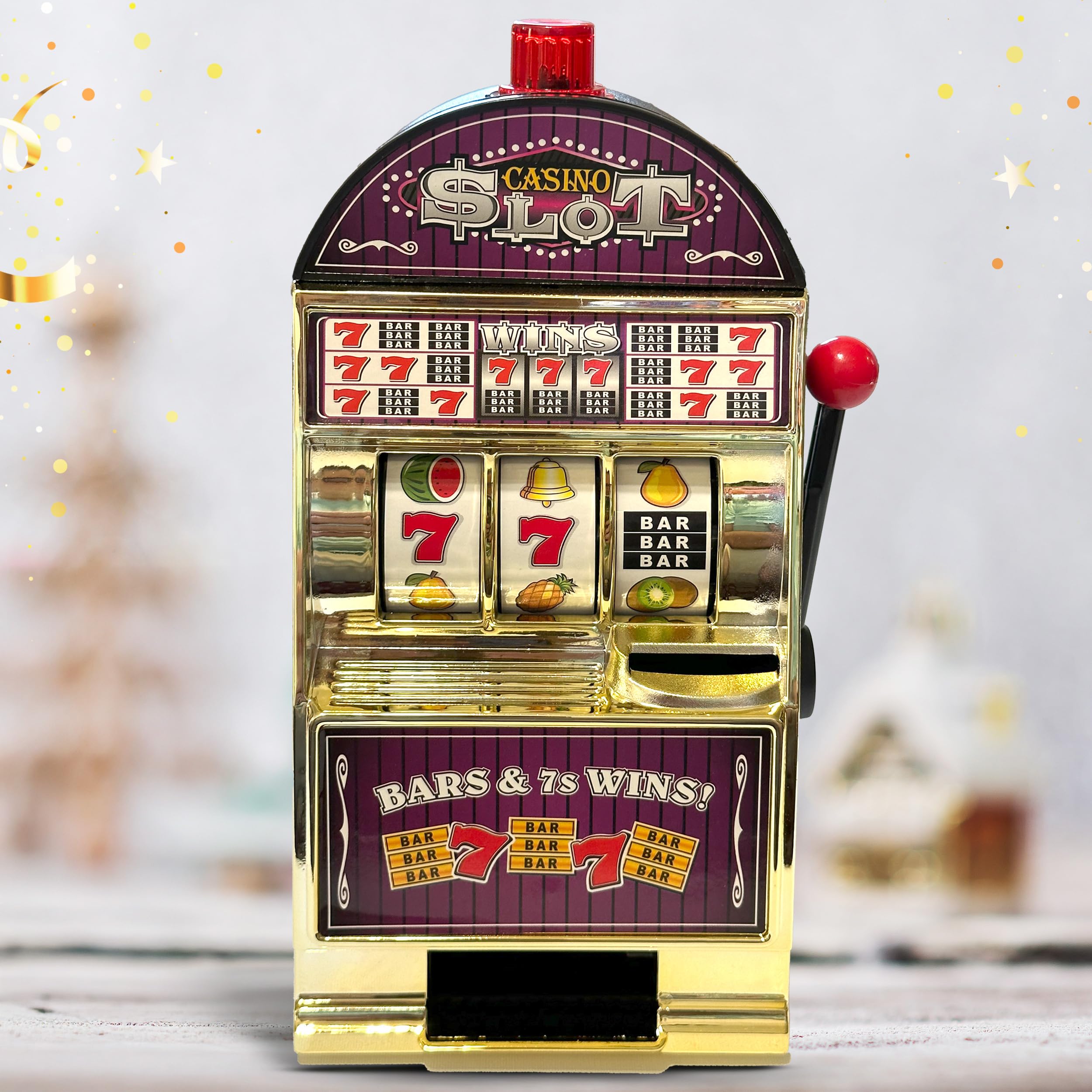 Amazon.com : 777 Gold Slot Machine Casino Toy Piggy Bank Replica