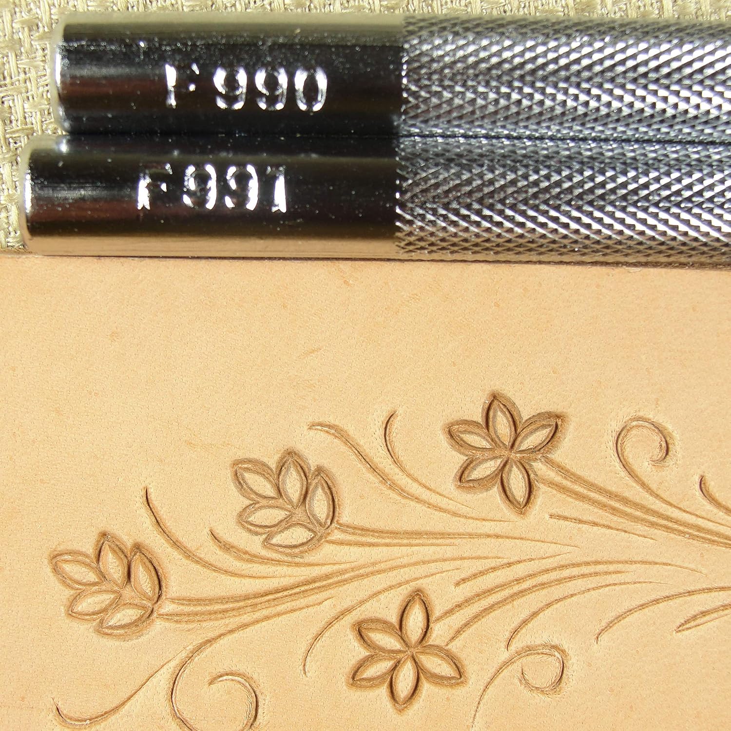 F990/F991 Leaf Stamps, Set of 2, Craft Japan Leather Stamping Tools