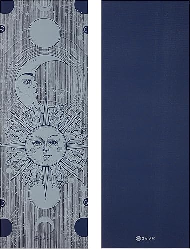 Miniatura 2 de Gaiam - Tapete de yoga - Tapete antideslizante de 6 mm (0.24 pulgadas) de grosor para ejercicio, reversible con impresión prémium, para yoga,