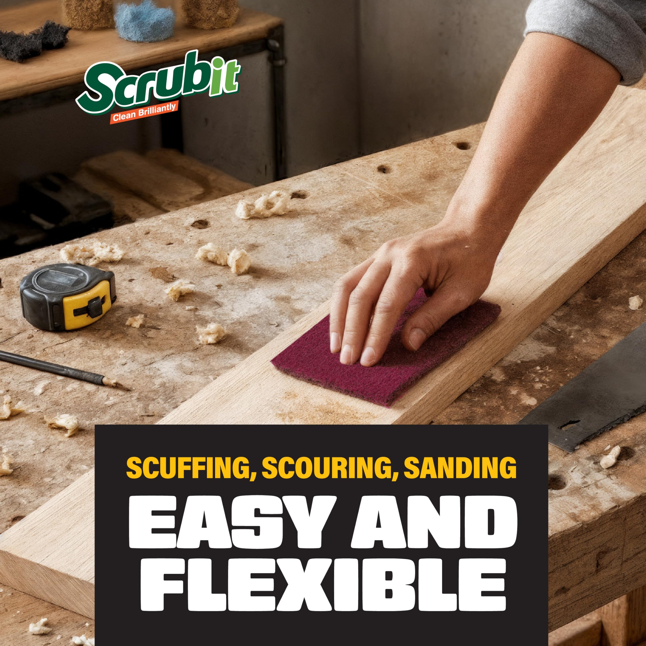 SCRUBIT Scuff Pads - Prep Paint & Sand Surfaces -6