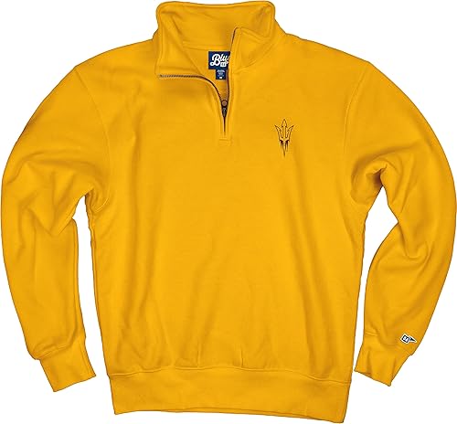 Miniatura 203 de Blue 84 Sudadera con cremallera de un cuarto para hombre de la NCAA Gris