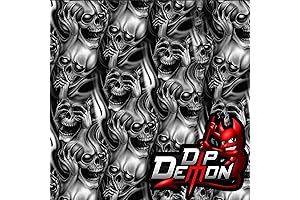 See No Evil Skulls Skulls in Color Hydrographic Water Transfer Film