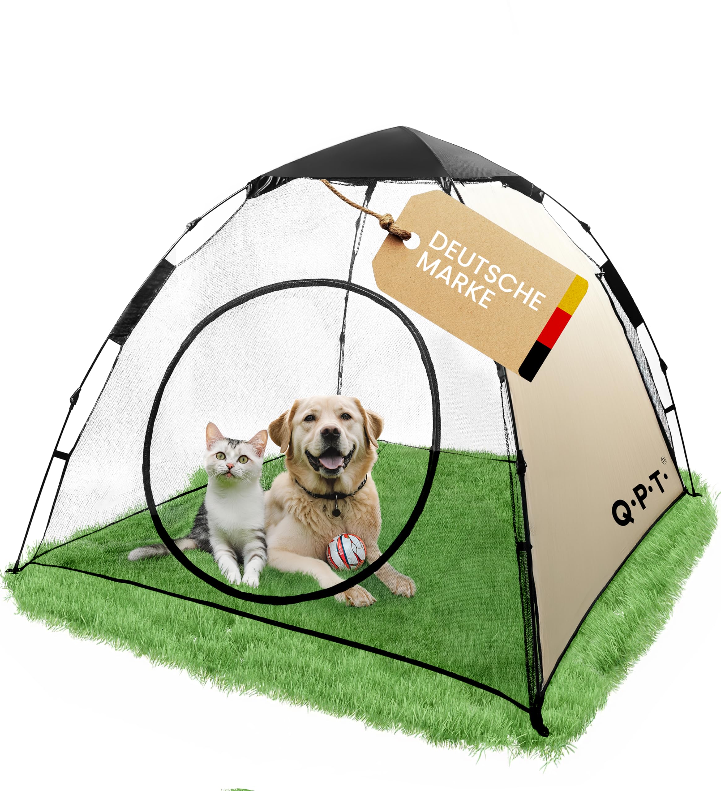 Welpenlaufstall XXL mit Dach – Stabiler Hundelaufstall für Innen & Außen – Welpenauslauf faltbar – Tierlaufstall für Hunde, Katzen & Kleintiere – wetterfest & sicher