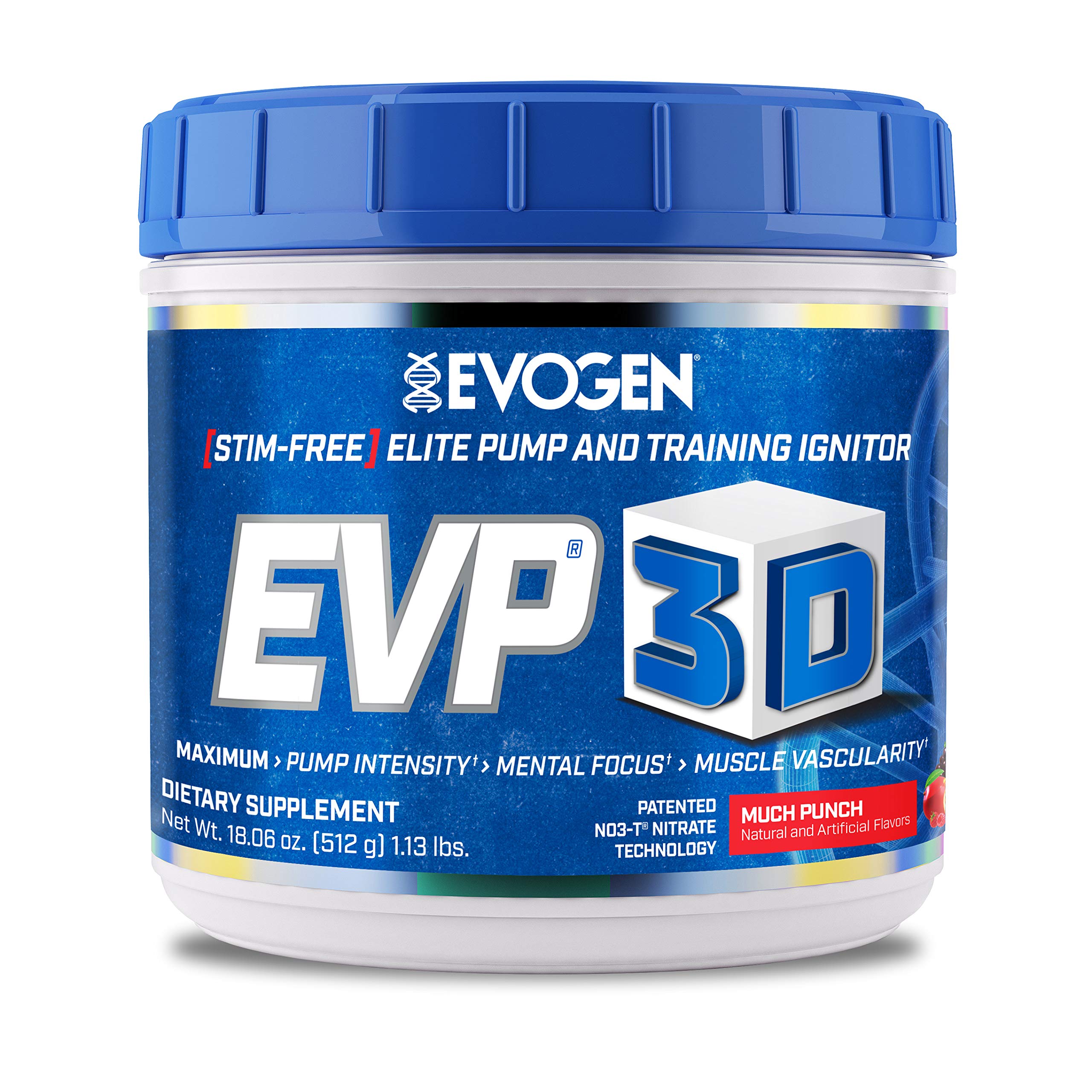 Evogen EVP 3D | Xtreme Stimulant Free Pre-Workout Pump Ignitor, Arginine Nitrate, Citrulline, Beta-A