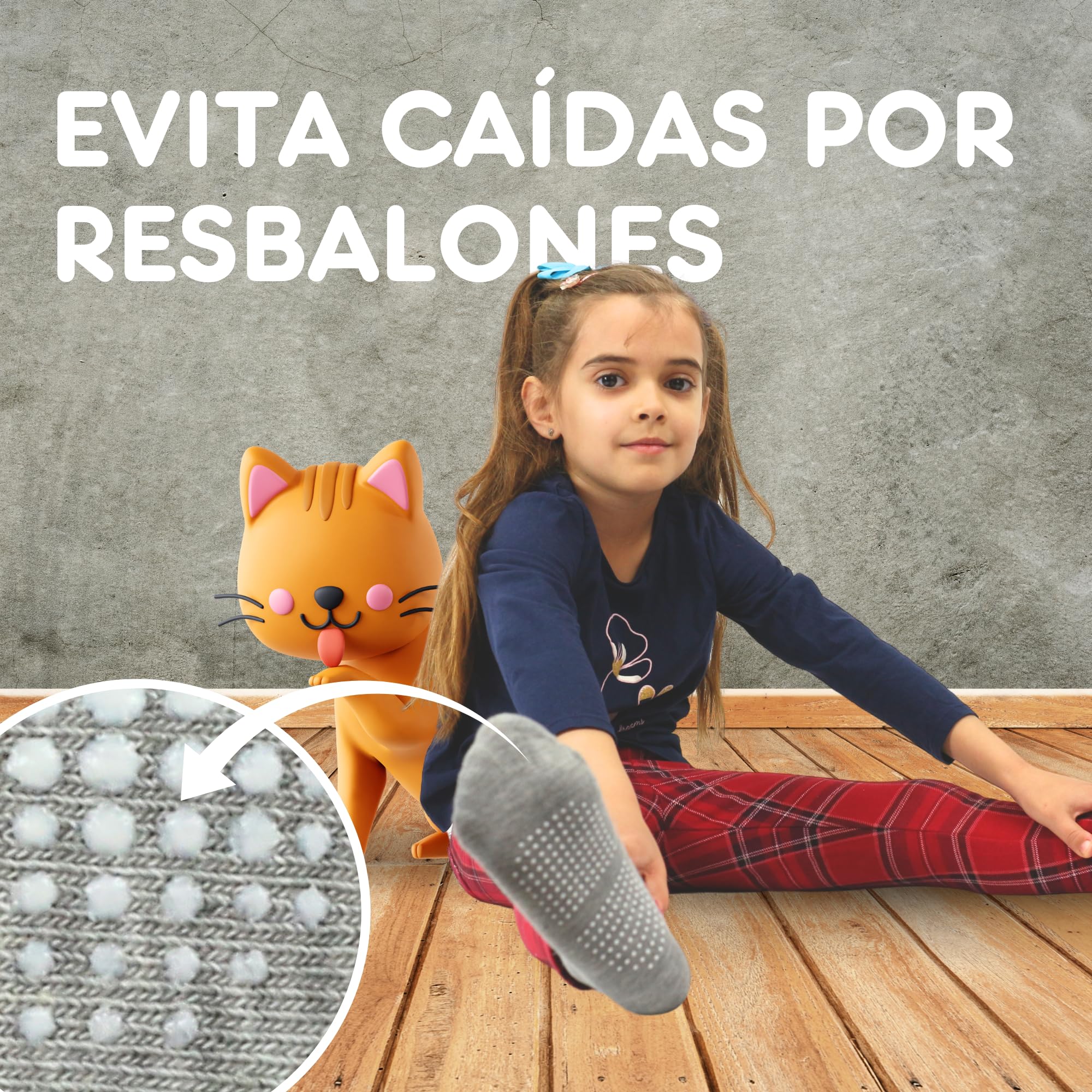 POPYS® Calcetines antideslizantes de Algodón para Niños Multicolor | Calcetines para Niños y Niñas para todo tipo de actividades — view 7