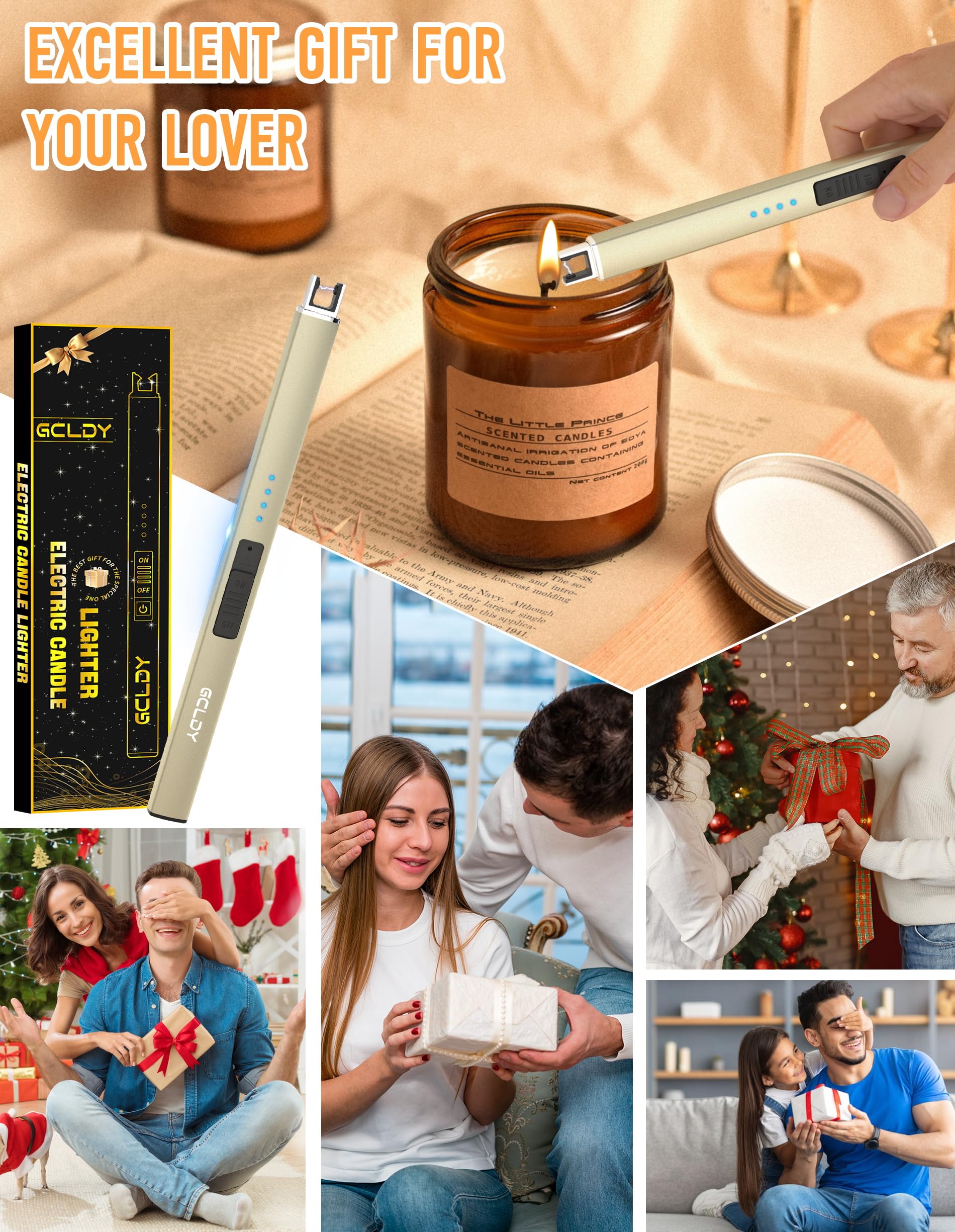 Christmas Gifts For Women USB-C Rechargeable Electric Candle Lighter ...