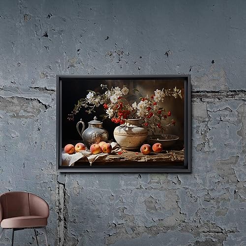 Vista 7 de Apples And A Terracotta Kettle, Country Kitchen Print, Apple Still Life, Vintage Apple Print, Apple Still Life Print, Country Kitchen Art, Canvas