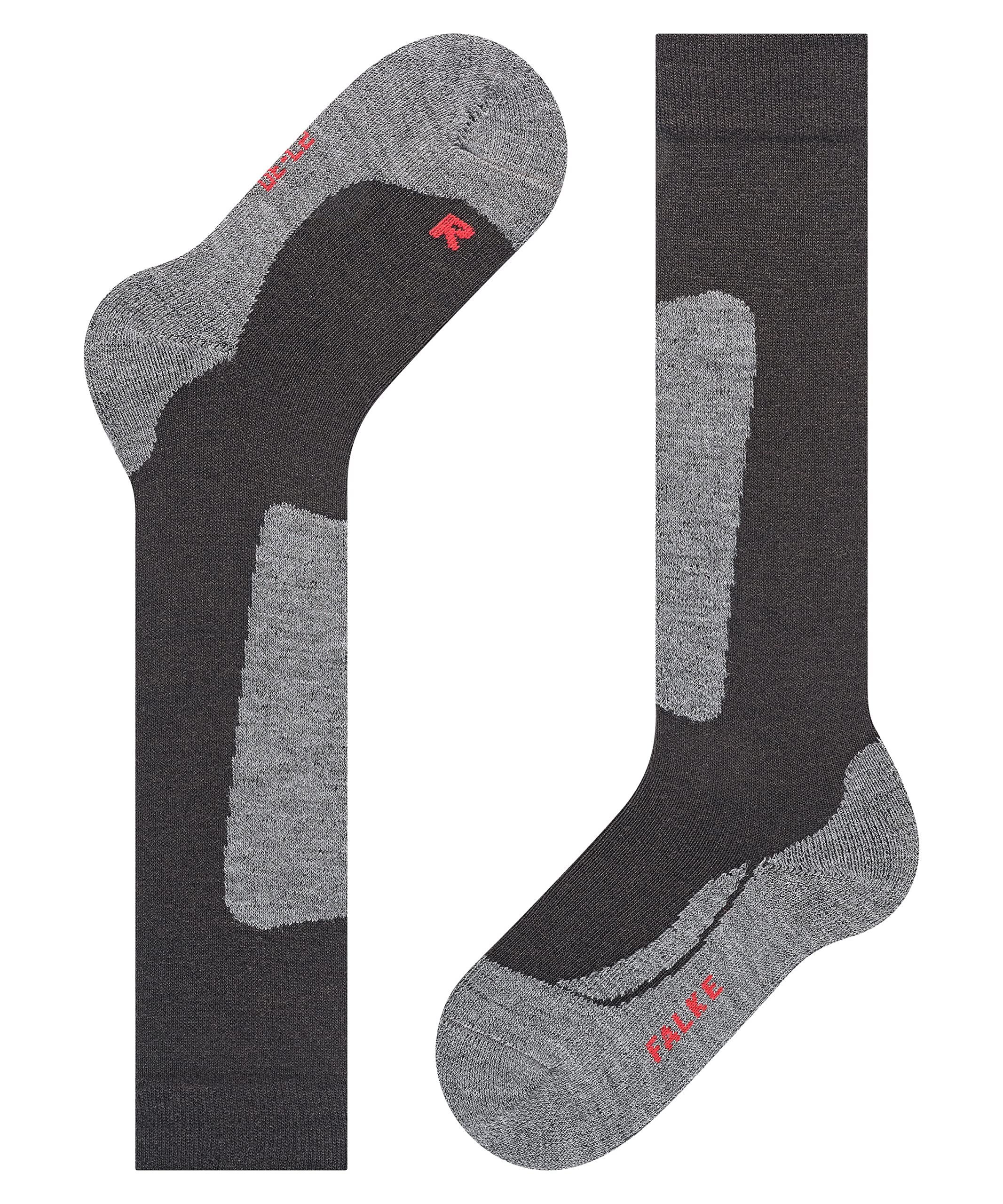 FALKE Uniseks - dzieci Skarpety narciarskie Active Ski K Kh Wełna ciepłe grube 1 Para, Czarny Black 3000, 39-42