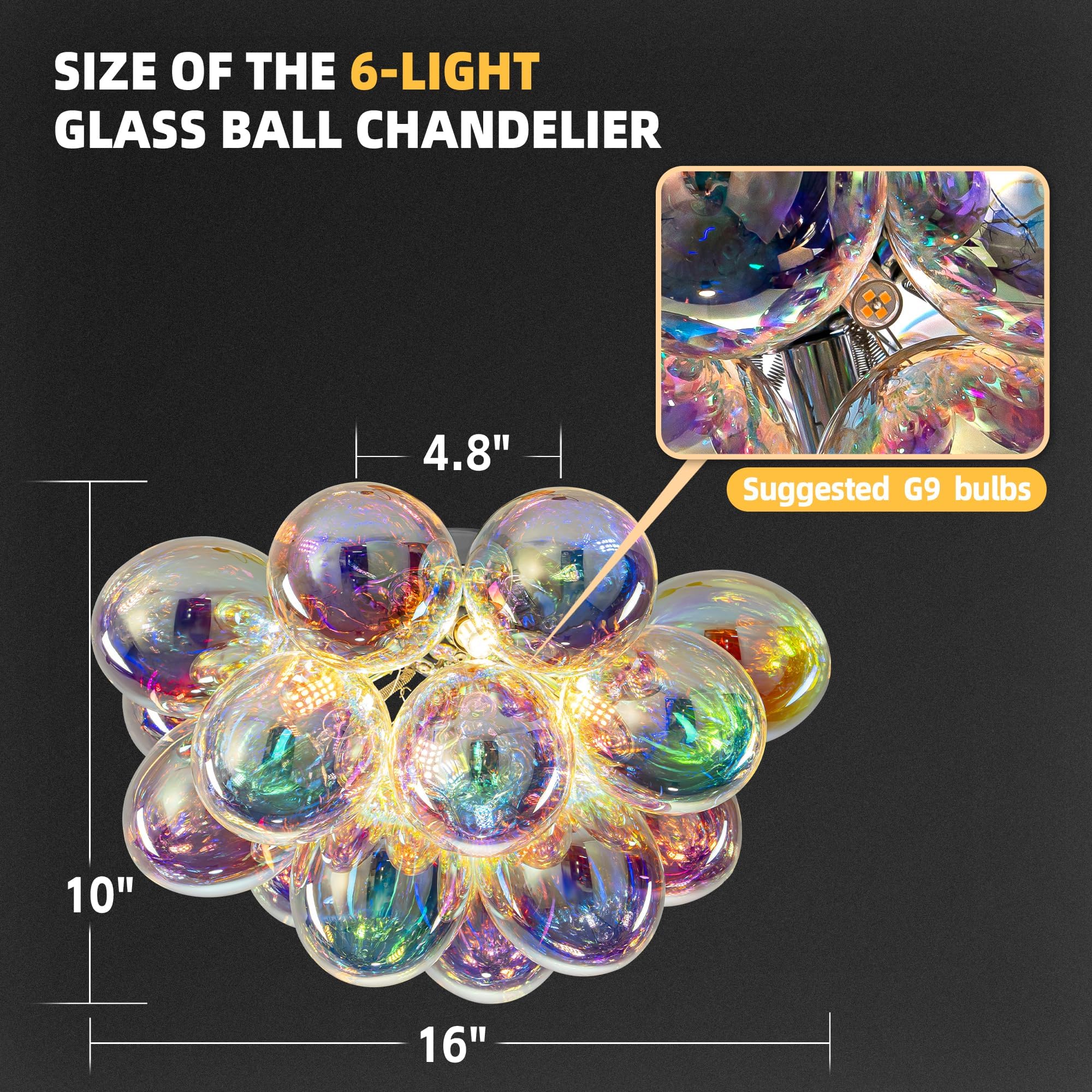 Bubble mini clear シャンデリア