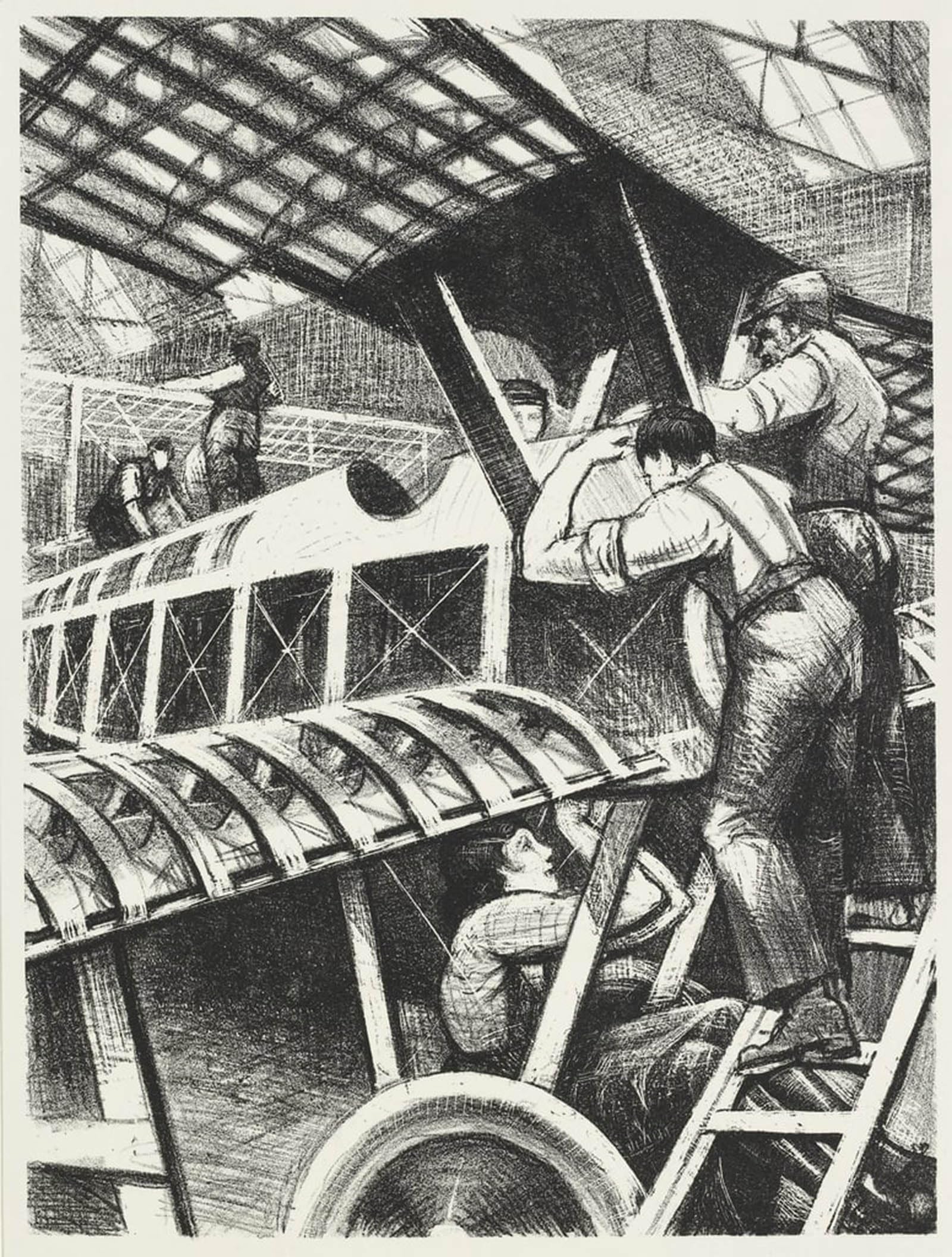 POSTERIIk Famous Modern Artwork Art Mural Assembling Parts by Christopher Richard Wynne Nevinson Oil Paintings Pictures for Home Decor 60x90cm
