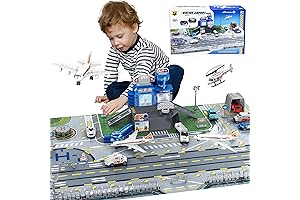 Interactive Airport Playmat Toy Set: Early Learning for Kids