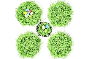 Wittocs 1/2 LB Easter Green Grass Paper Shred for Eggs Decor Filler