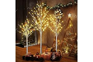 LTTROMAT Lighted Birch Trees-Indoor/Outdoor, Warm White