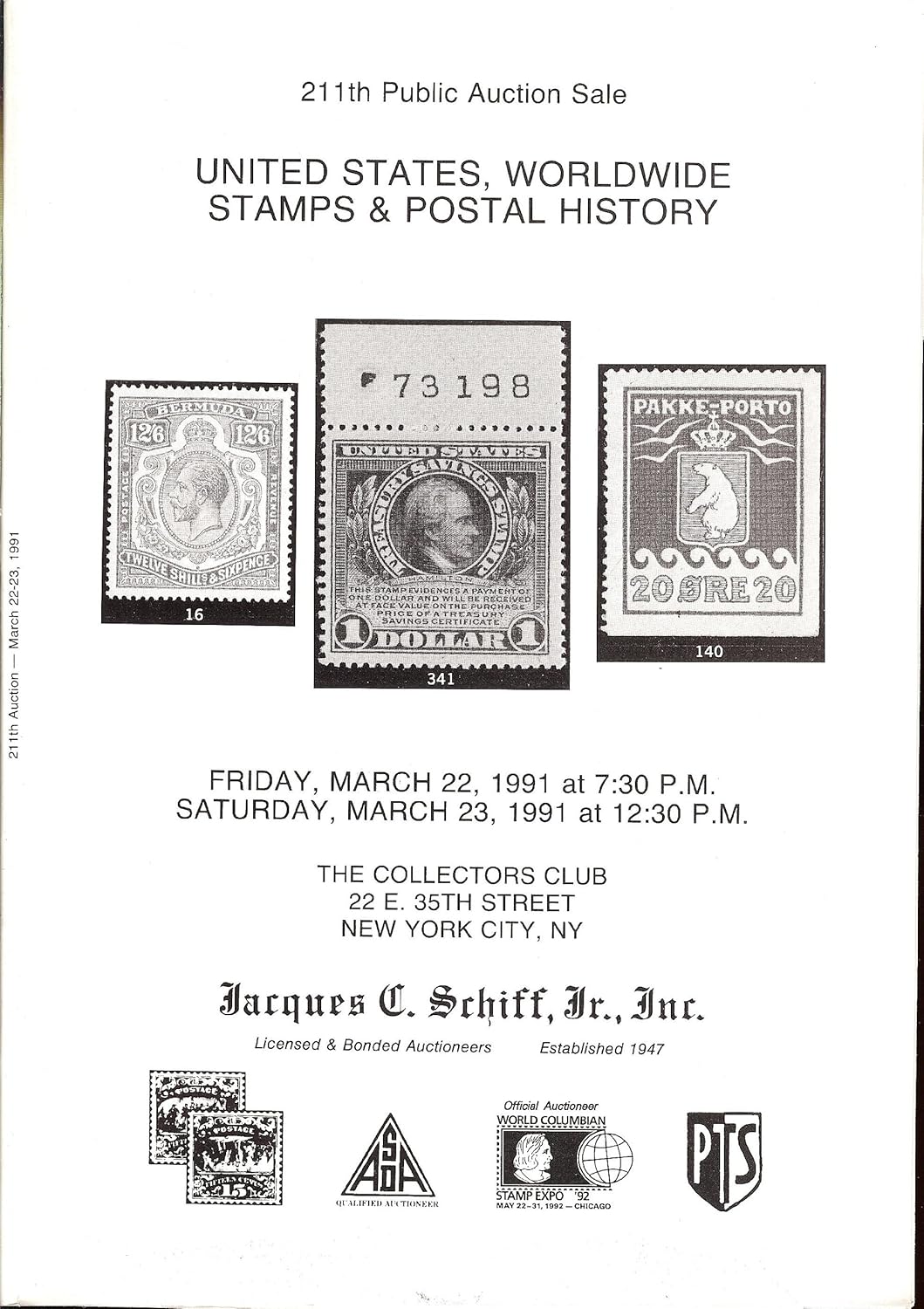 United States, Worldwide Stamps & Postal History (Stamp Auction Catalog