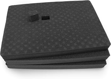 CASEMATIX 3 Pack Gun Case Foam Customizable Insert with Three Pluck Foam Sheets for Gun Cases