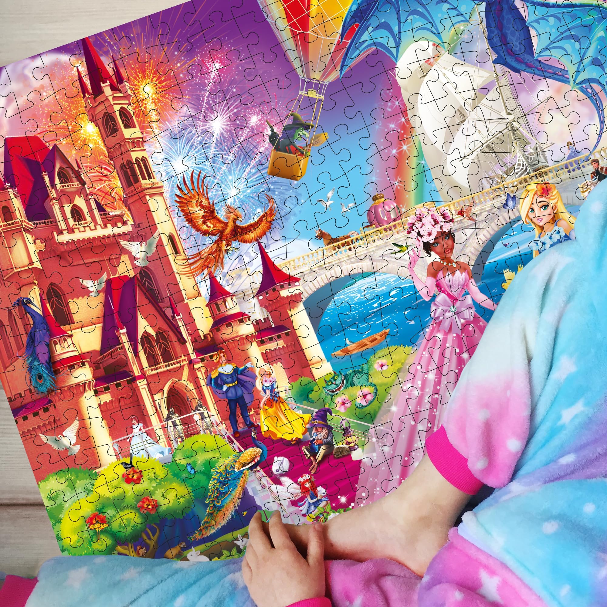 QUOKKA 300 Pieces Puzzles for Kids Ages 10-12, 3X Set Floor Jigsaw Puzzles for 8-10 yo, Toy for Learning Unicorn - Image 4
