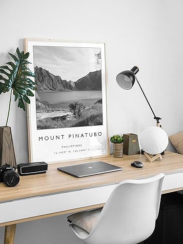 Miniatura 3 de Impresión de viaje del monte Pinatubo, póster de viaje en blanco y negro, decoración de viaje, póster de viaje del sudeste asiático, impresión de