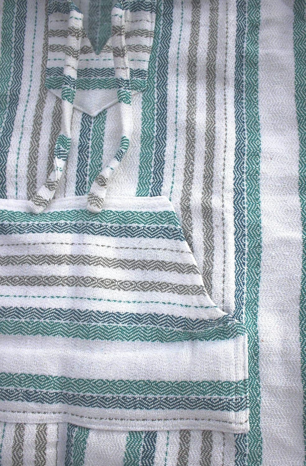 Del Mex Mexican Baja Hoodie Sweatshirt Pullover Jerga Surf Poncho Drug Rug - Image 2