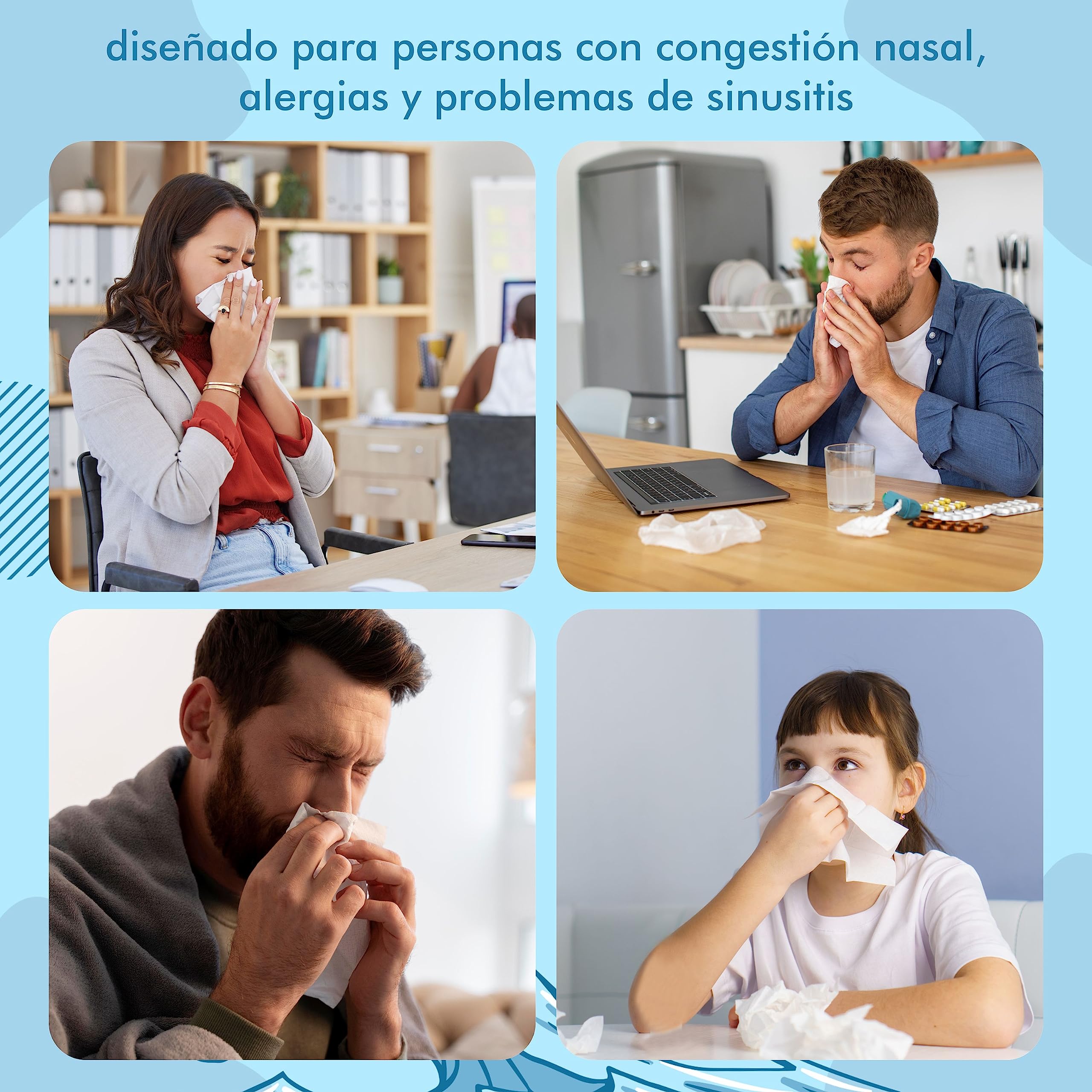Neti Pot en forme de corne | Lota nasale | Lota nasale adulte | 200 ml | Lota nasale en plastique | Lavage nasal