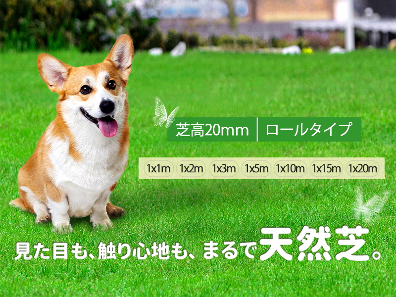 Amazon | [RsBarter] 人工芝 1m×3m ロールタイプ 芝丈20mm 防草