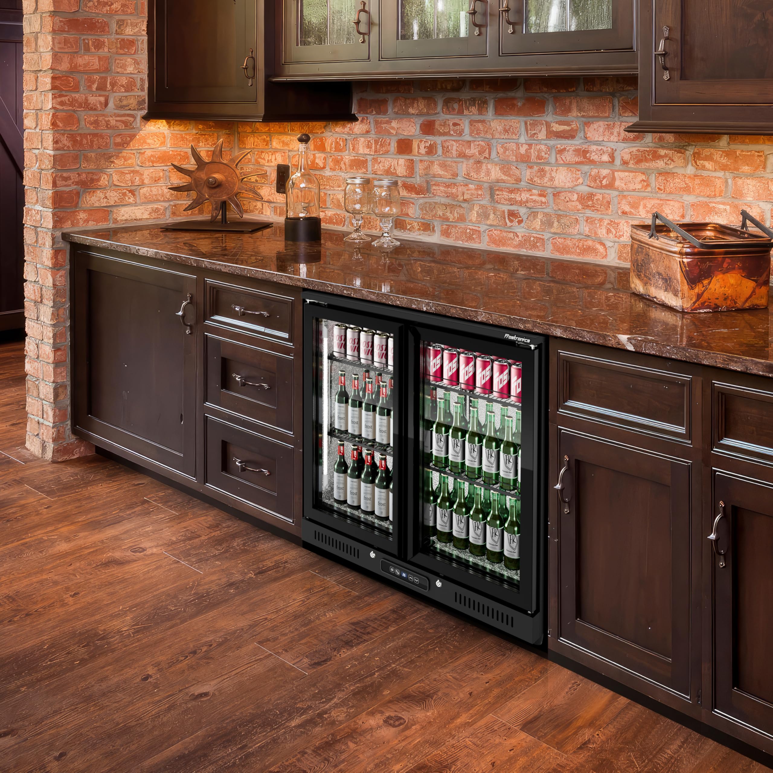 ドリンク×2、503×4 Amazon.com: Frostronics 36 inch 206 cans Duo Hinged Door Back Bar