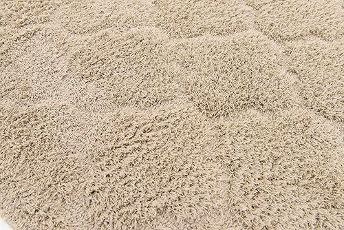 Vista 66 de Unique Loom Trellis Shag Collection Plush Geometric Modern Moroccan Lattice Green Runner Rug (2' 0 x 6' 7)