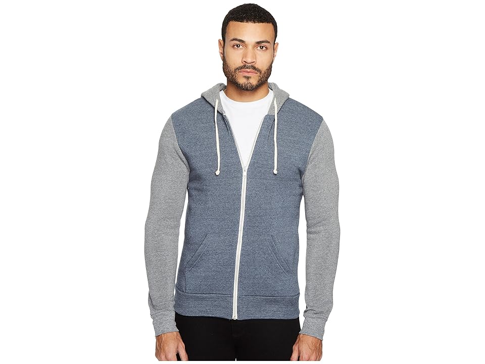 

Alternative Rocky Color Blocked Hoodie (Eco True Navy/Eco Grey) Men's Clothing