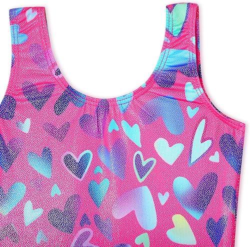 Miniatura 4 de HOZIY Gymnastics Leotards for Girls Toddlers Kids Sleeveless Tumbling Outfits for Dance Print