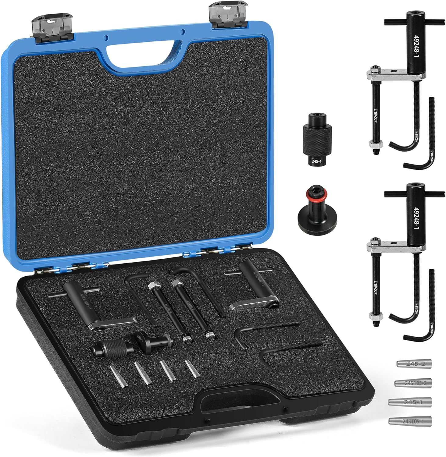 GM245 Fuel Injector Seals Install Replace Tool Set Fit For Cadillac Saturn Pontiac Chevrolet Subaru 6706 EN-49248 EN-49245 EN-51105 18683AA000,Fuel Injector Rail Assembly Remover Tool Set