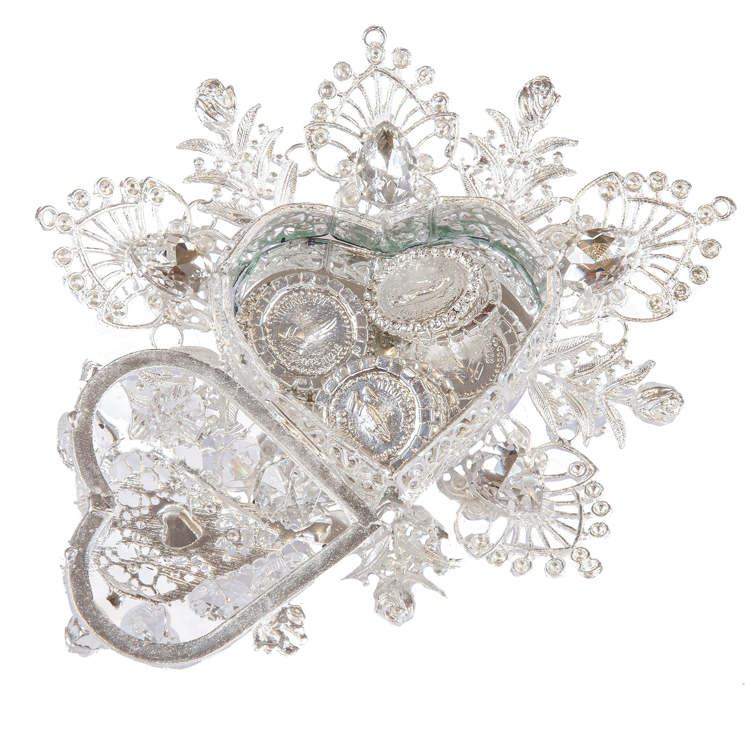 Guadalupe Plata Arras De Boda Católicas Con Set De 13 Monedas En