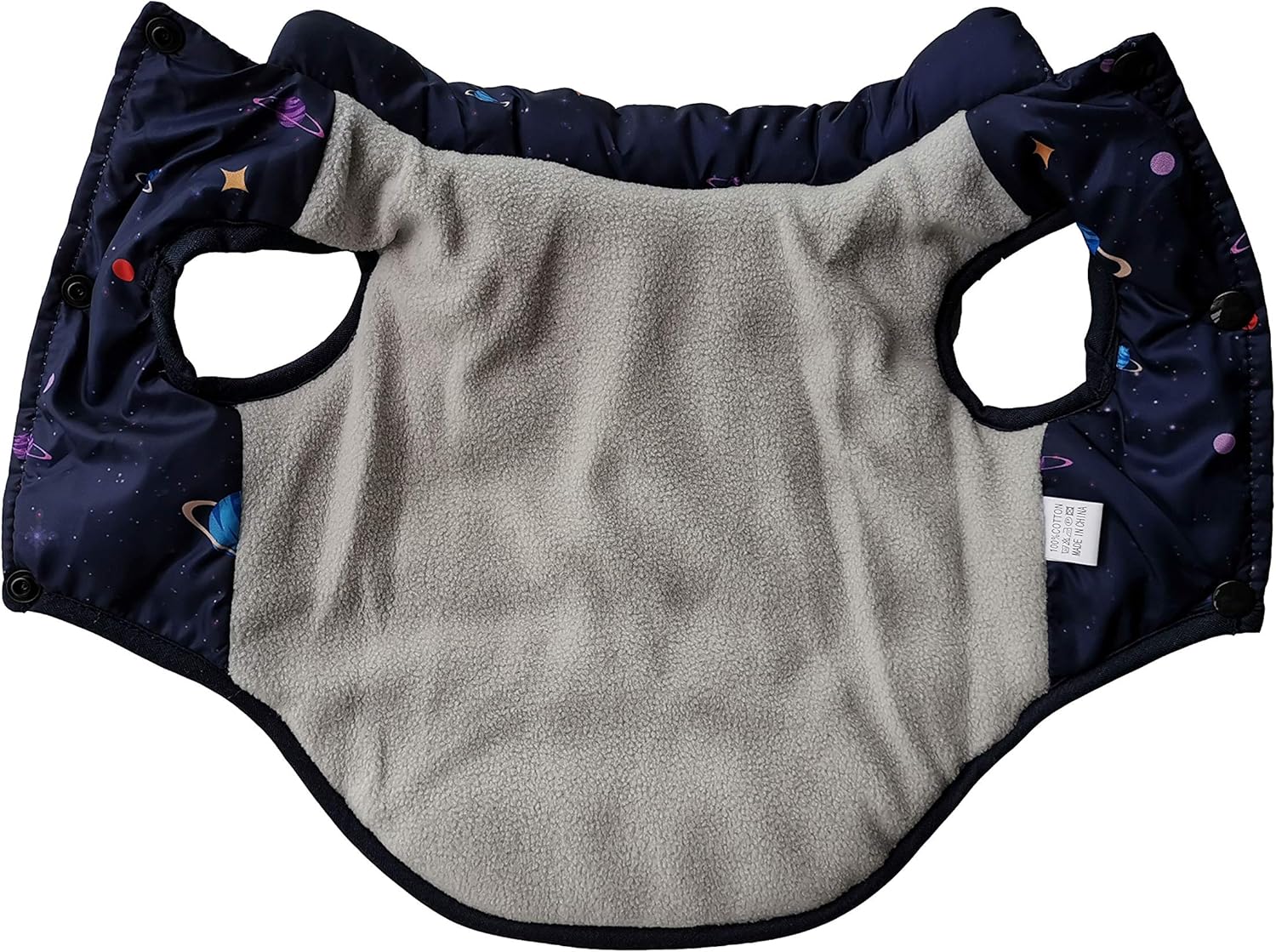 Vedem Small Dog Warm Fleece Puffer Vest Coat Puppy Cold Weather Jacket Quilted Vest Clothes (XXL, Navy-Space) : Pet Supplies