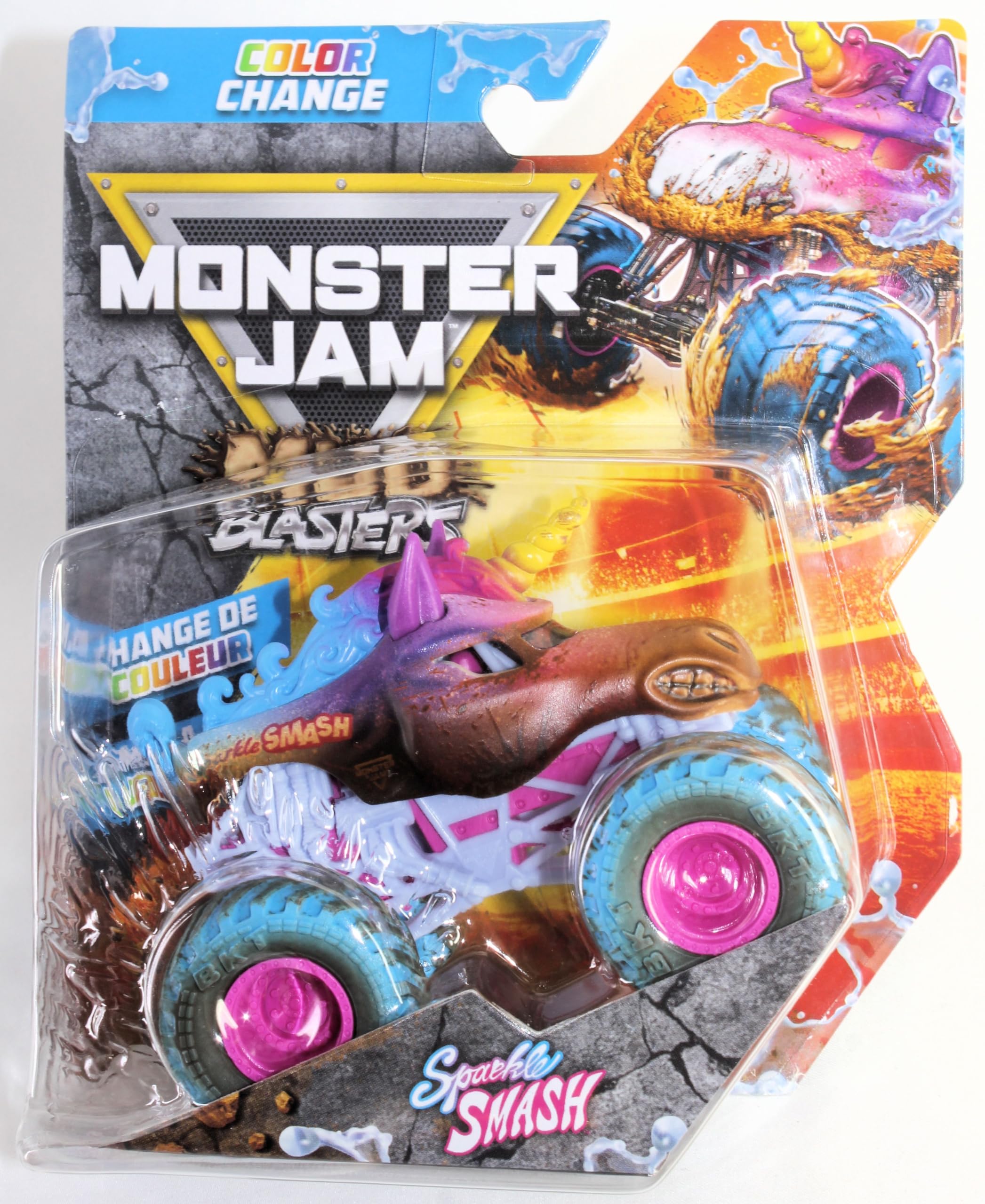 Monster Jam Mud Blasters Color Change Series 2 1:64 Scale Diecast Monster Truck Sparkle Smash