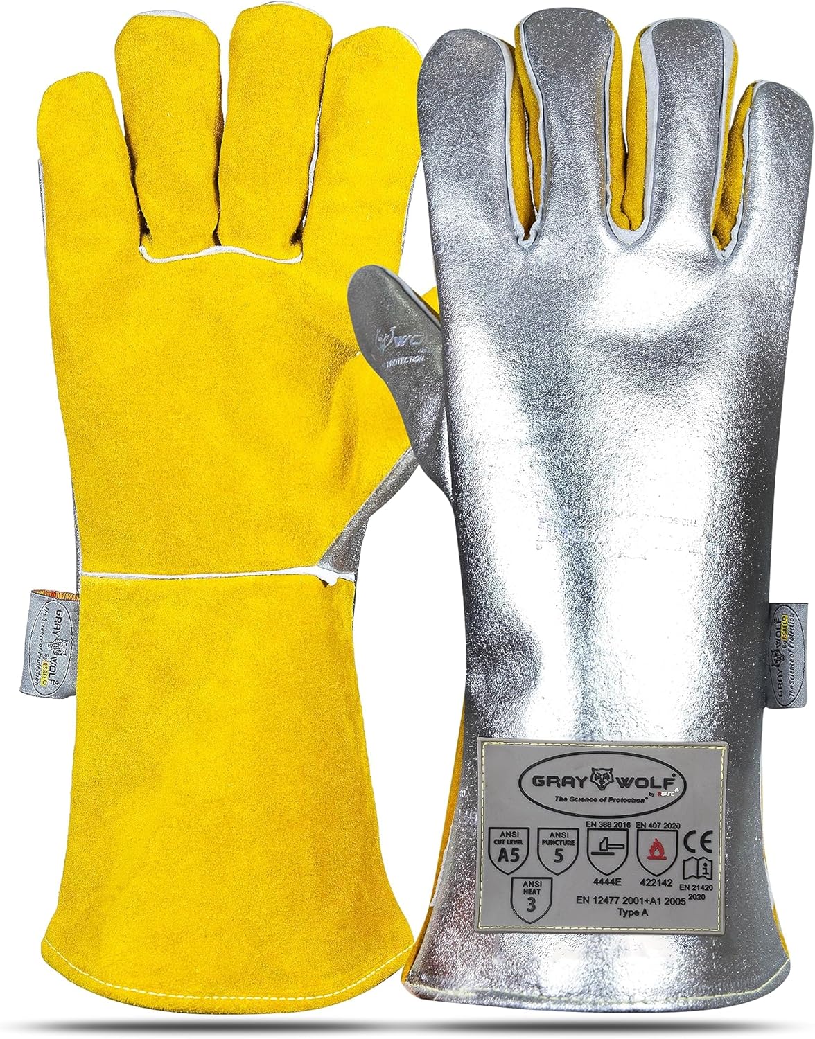 SpecxArmor® Graywolf® Kevlar Aluminized Heat Resistant Welding Glove