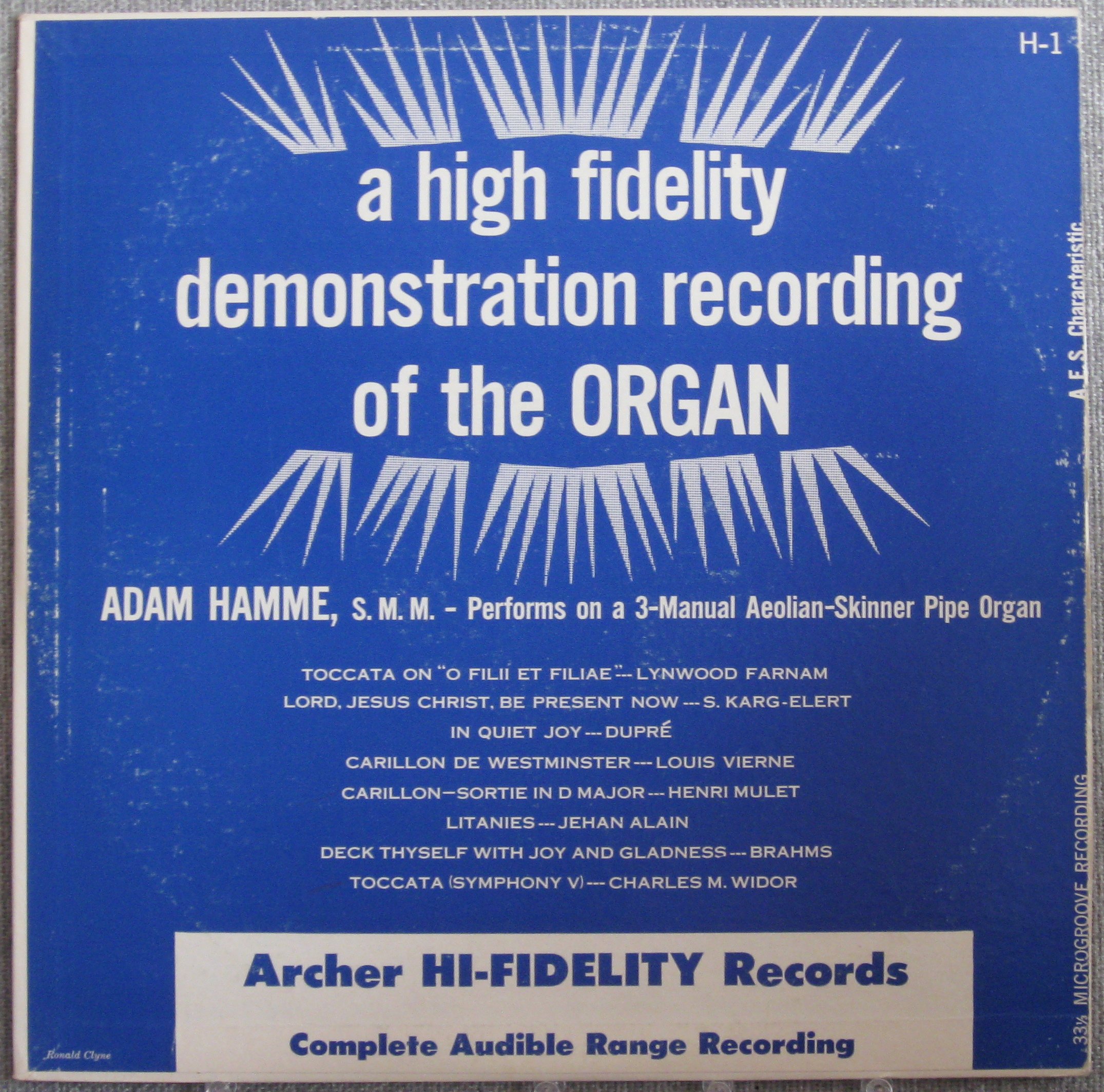 A High Fidelity Demonstration Recording of the Organ (3-Manual Aeolian-Skinner Pipe Organ)
