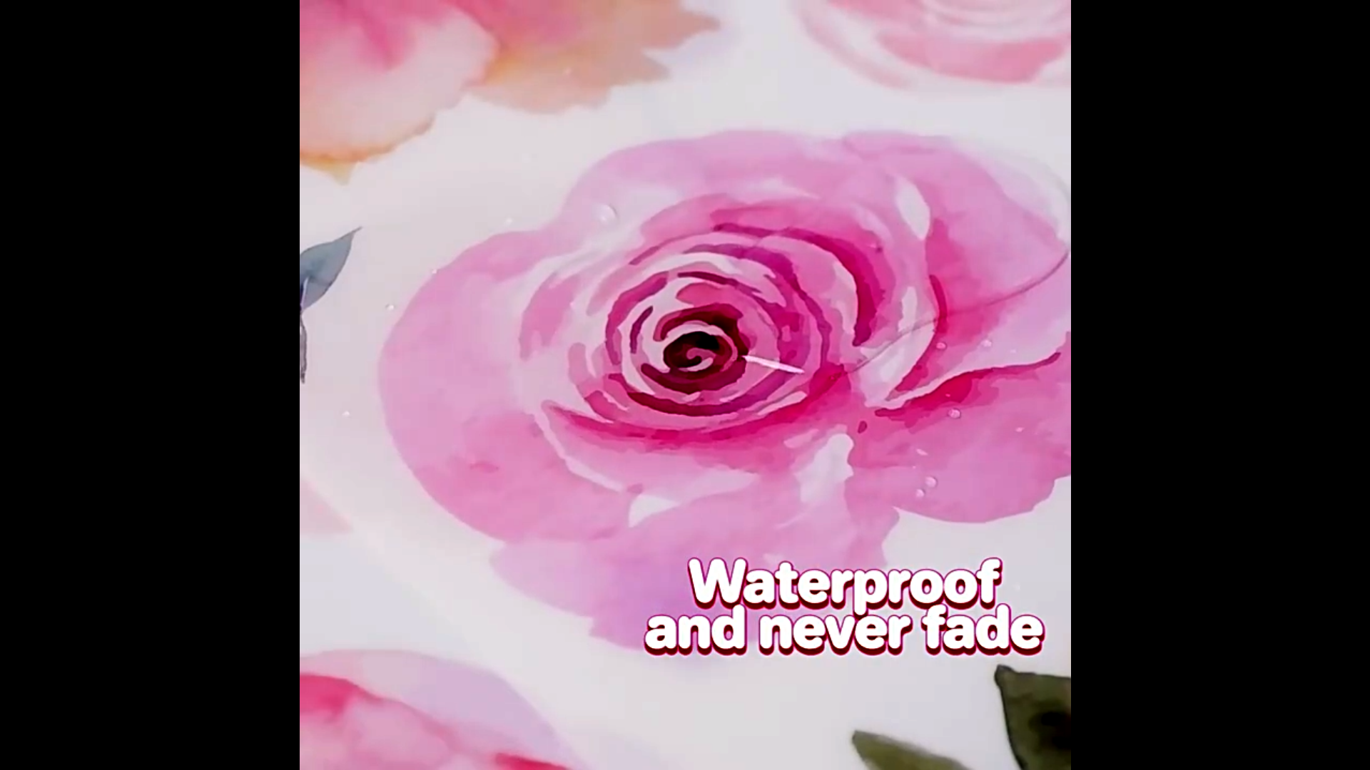 4 hojas 60 piezas stickers de flores rosa acuarela para pared miniatura 7