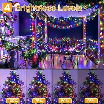 レインツリー Ollny Christmas Lights 400LED 132FT, Plug-in Outside Tree
