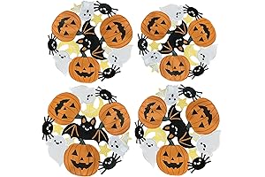 Halloween Pumpkin Table Runner and Placemats 14" Set of 4