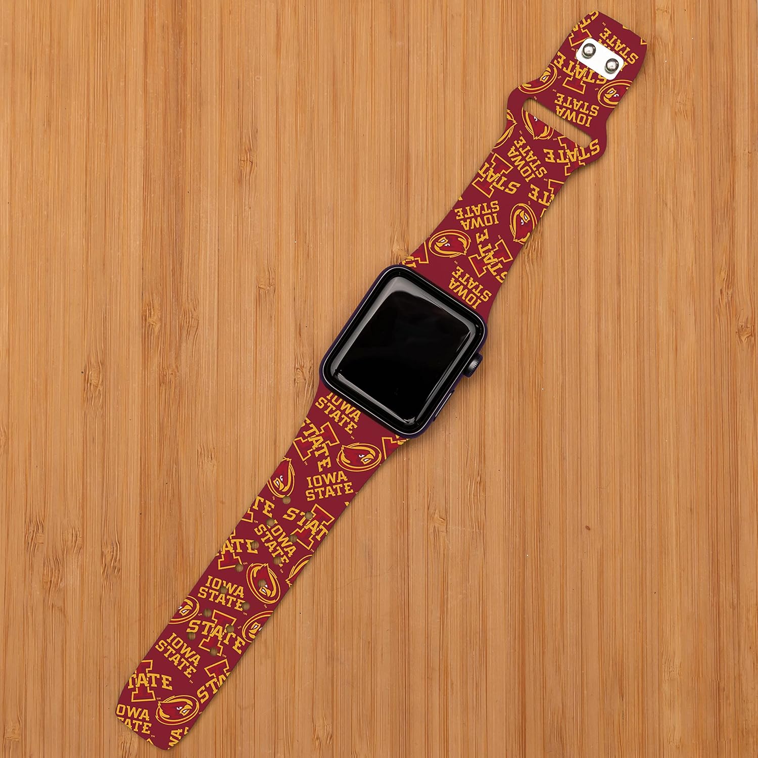 AFFINITY BANDS Iowa State Cyclones HD Combo Package Compatible with Apple Watch and AirPods Gen 1 & 2 (38/40/41mm (42mm Series 11) Long Random)