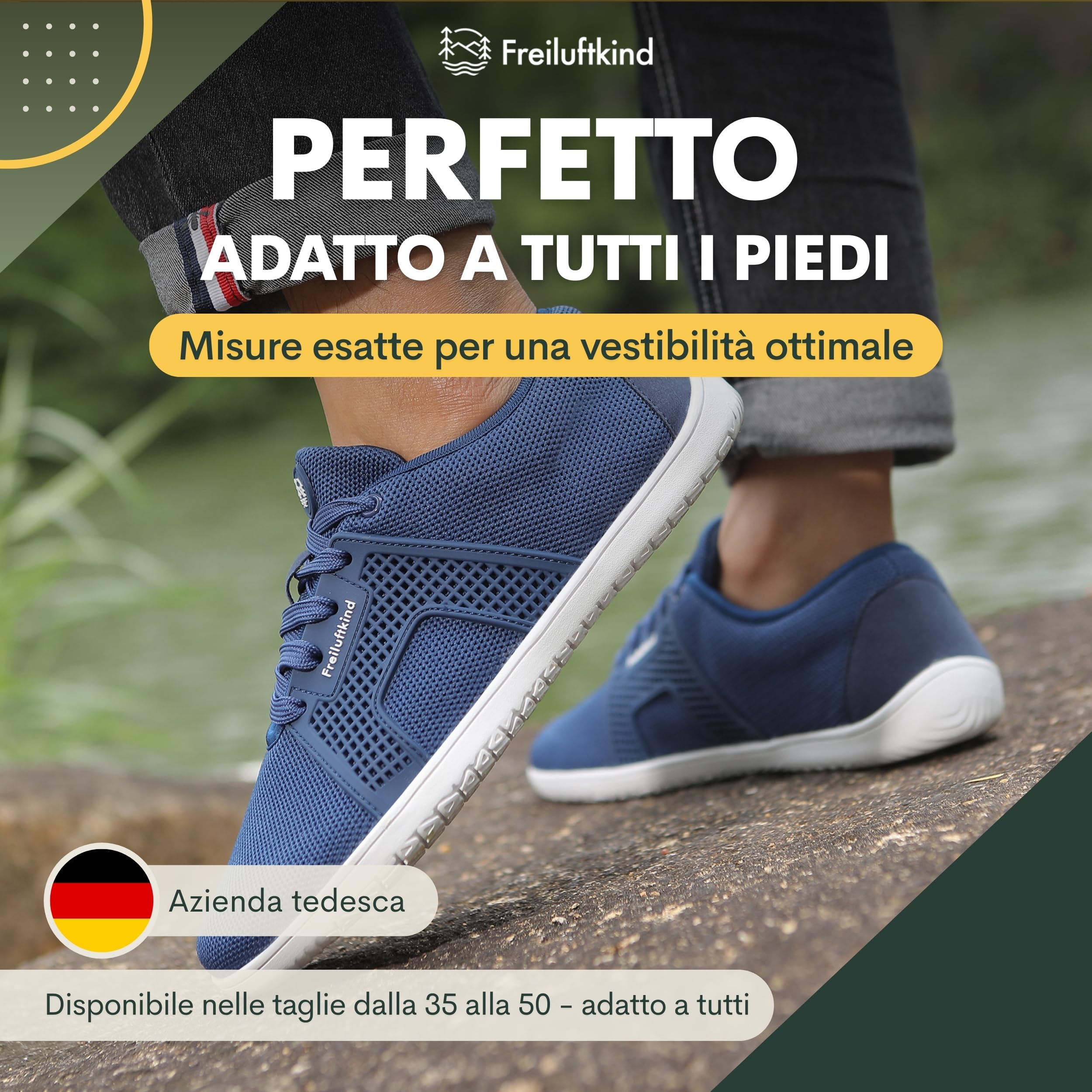 Freiluftkind Hokkaido Barefoot Shoes Antiscivolo – Il Scarpe Barefoot Perfetto per la Tua Avventura – Scarpe Barefoot Uomo e Donna