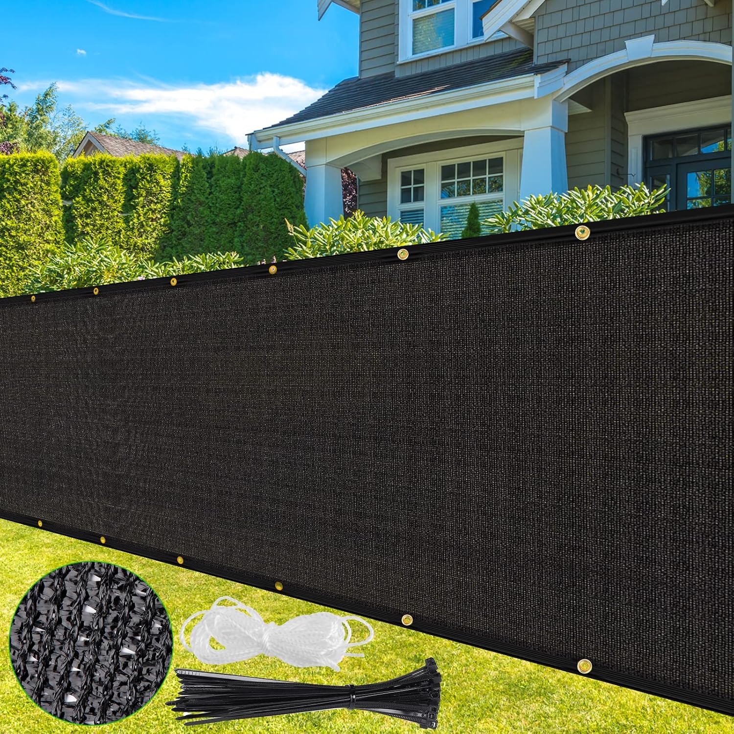Privacy Screen Fence 6X50FT Heavy Duty Garden Fence Mesh Shade Net