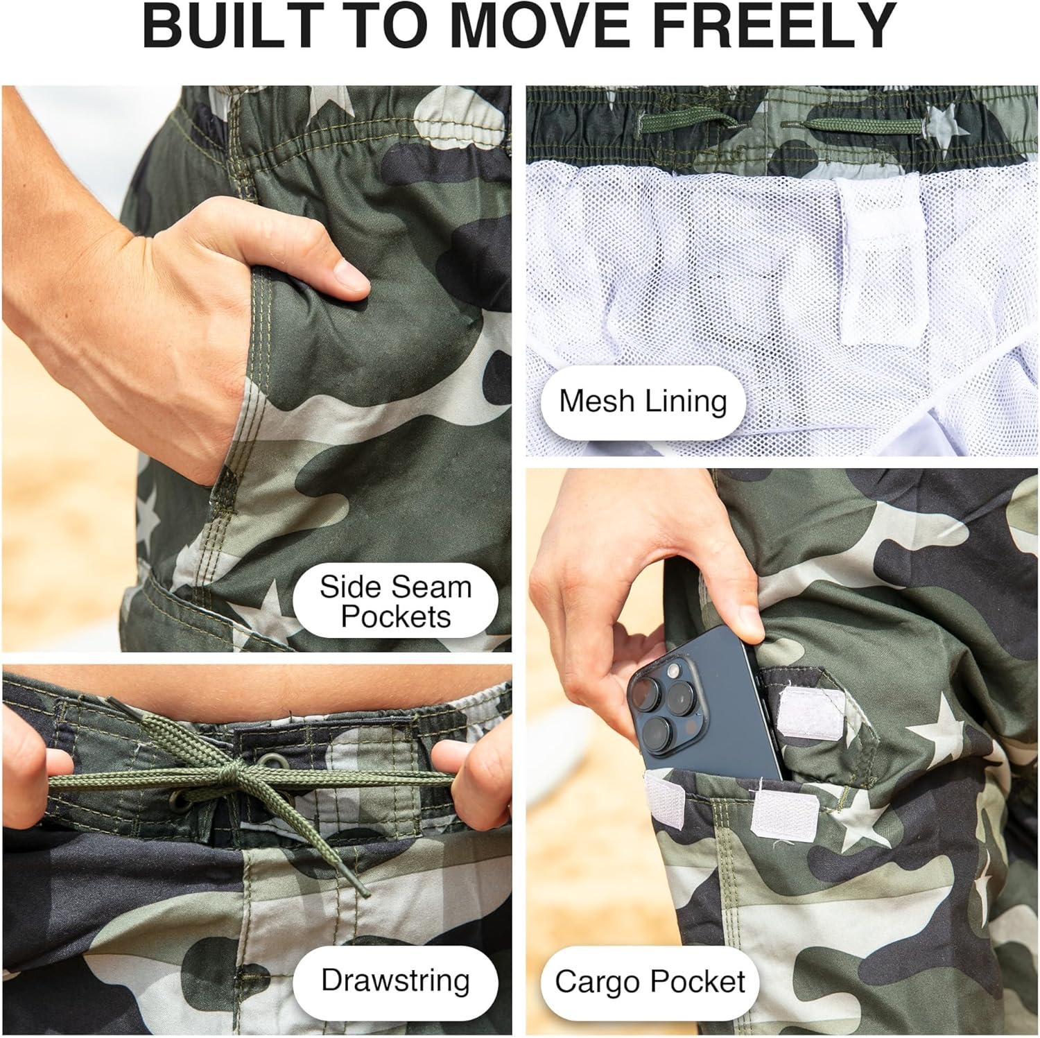 Kanu Surf Boys Avalon Quick Dry UPF 50+ Beach Swim Trunk - Image 3