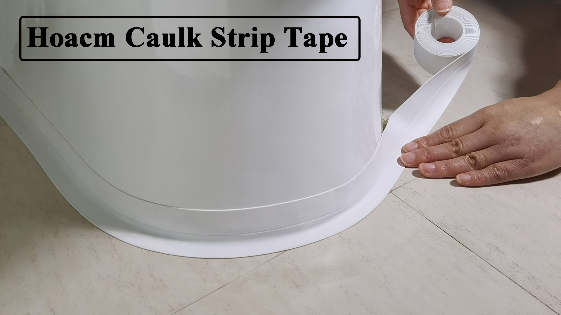 Image of White Caulk Tape for Bath Kitchen, 1.5 inch x16.4Ft Self Adhesive Caulk Strip for Bathtub Decorative Caulking Tape for Kitchen Countertop,Sink,Bathroom,Toilet,Bathtub Floor Wall Edge Protector
