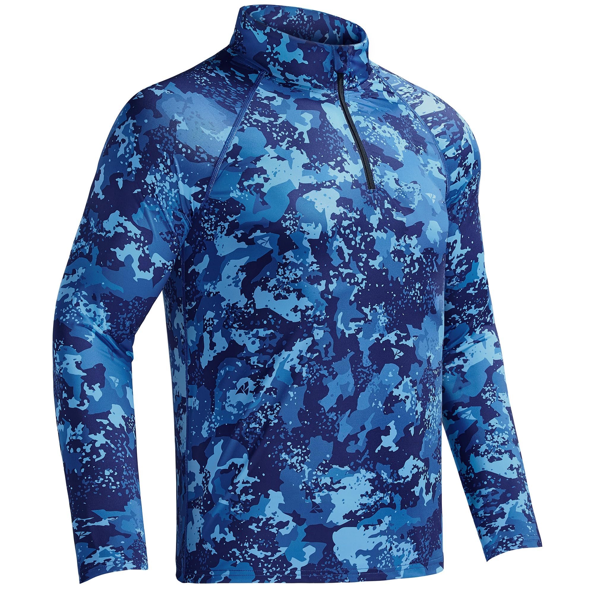 Rodeel Men's Running Hiking Shirts 1/4 Zip UPF 50+ Sun Protection Long Sleeve Shirt