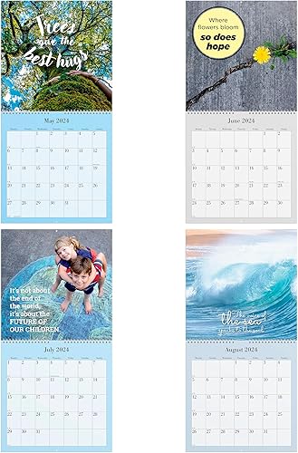 Miniatura 3 de Planificador de pared 2024  enero a diciembre  futuro y clima  citas inspiradoras  Planificador familiar  12 meses