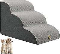 OYLZ Pet Steps Dog Stairs for Sofa Couch Bed - 15.7" High-Density Foam Ramp, Removable Washable Cover, Non-Slip Base for Small Pets