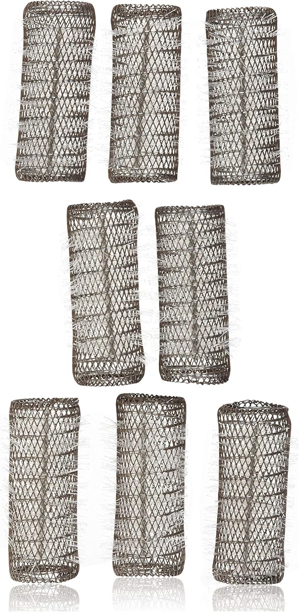 2 Pack (TOTAL 8 ROLLERS w/ 8 Pins) HAIR STYLING BRUSH ROLLERS & PINS Hair Curlers 3" x 1 1/8" Bristles