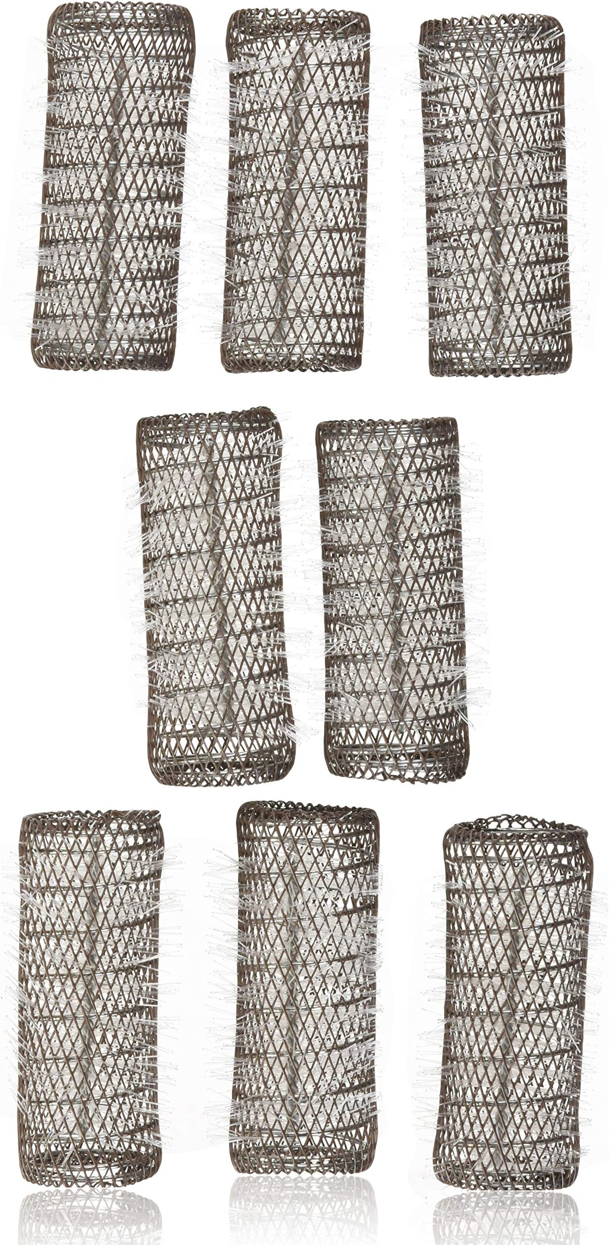 Le Salon 2 Pack (TOTAL 8 ROLLERS w/ 8 Pins) HAIR STYLING BRUSH ROLLERS & PINS Hair Curlers 3" x 1 1/8" Bristles