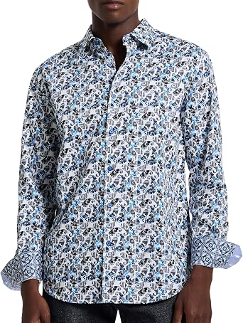 Robert Graham Men's Cardwell Long Sleeve Button Down Woven Shirt Cardwell Long Sleeve Button Down Woven Shirt, Pack of 1