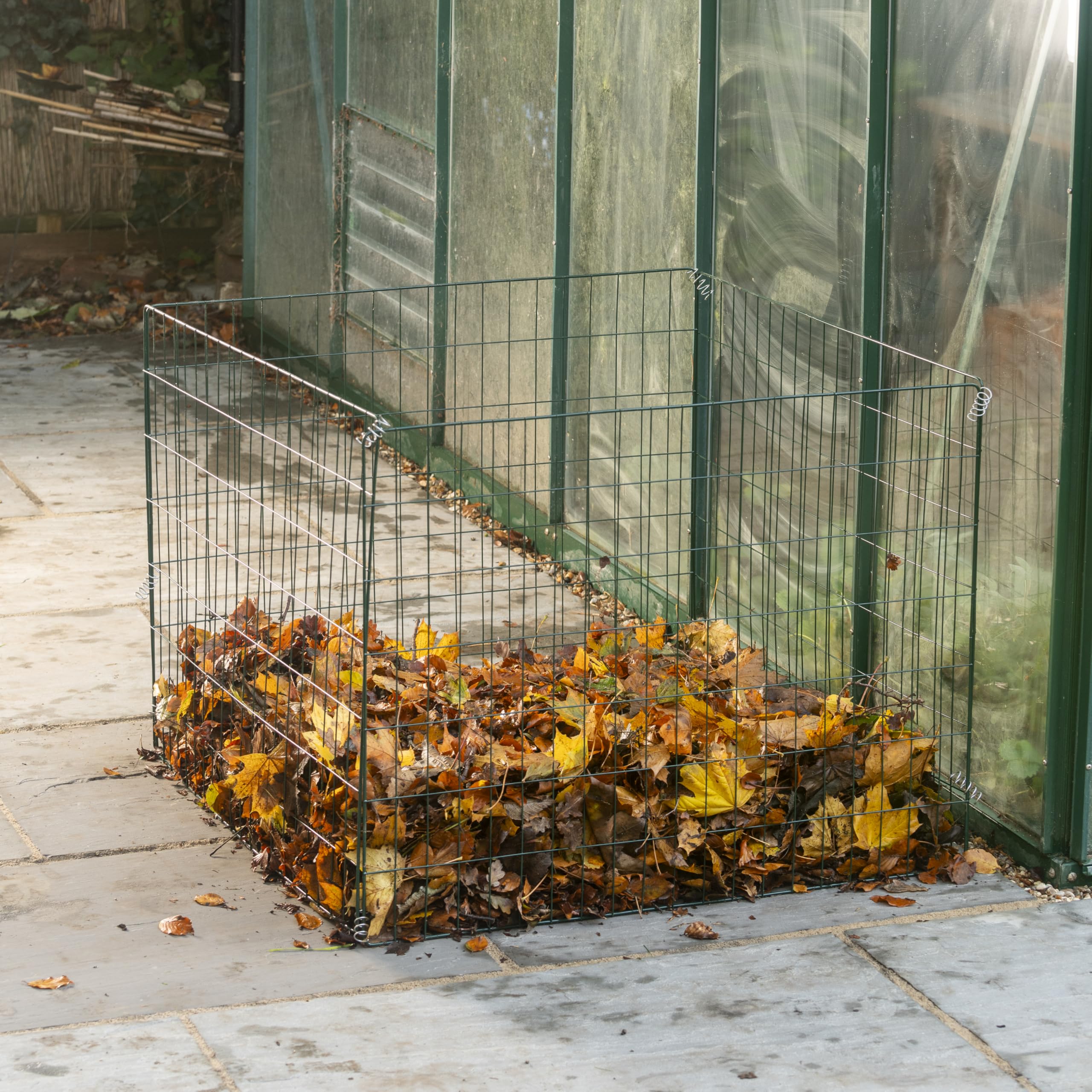 Garden Gear Metal Wire Compost Bin Powder Coated Steel Garden Composter Easy Assembly 90x90x70cm Outdoor Waste Recycling Bin for Leaves Grass Garden Waste (1) - Image 3